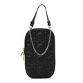 Lambskin Cannage Lady Dior Phone Holder Black