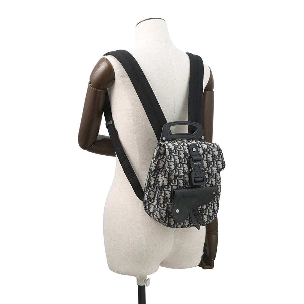 Dior Oblique Leather Black Backpack