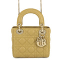 Dior Lady Dior 2Way Handbag Olivem0505Onge Lambskin Size Mini