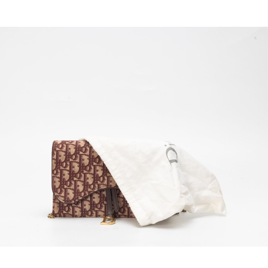 Dior Pochette Leather Canvas Handbag