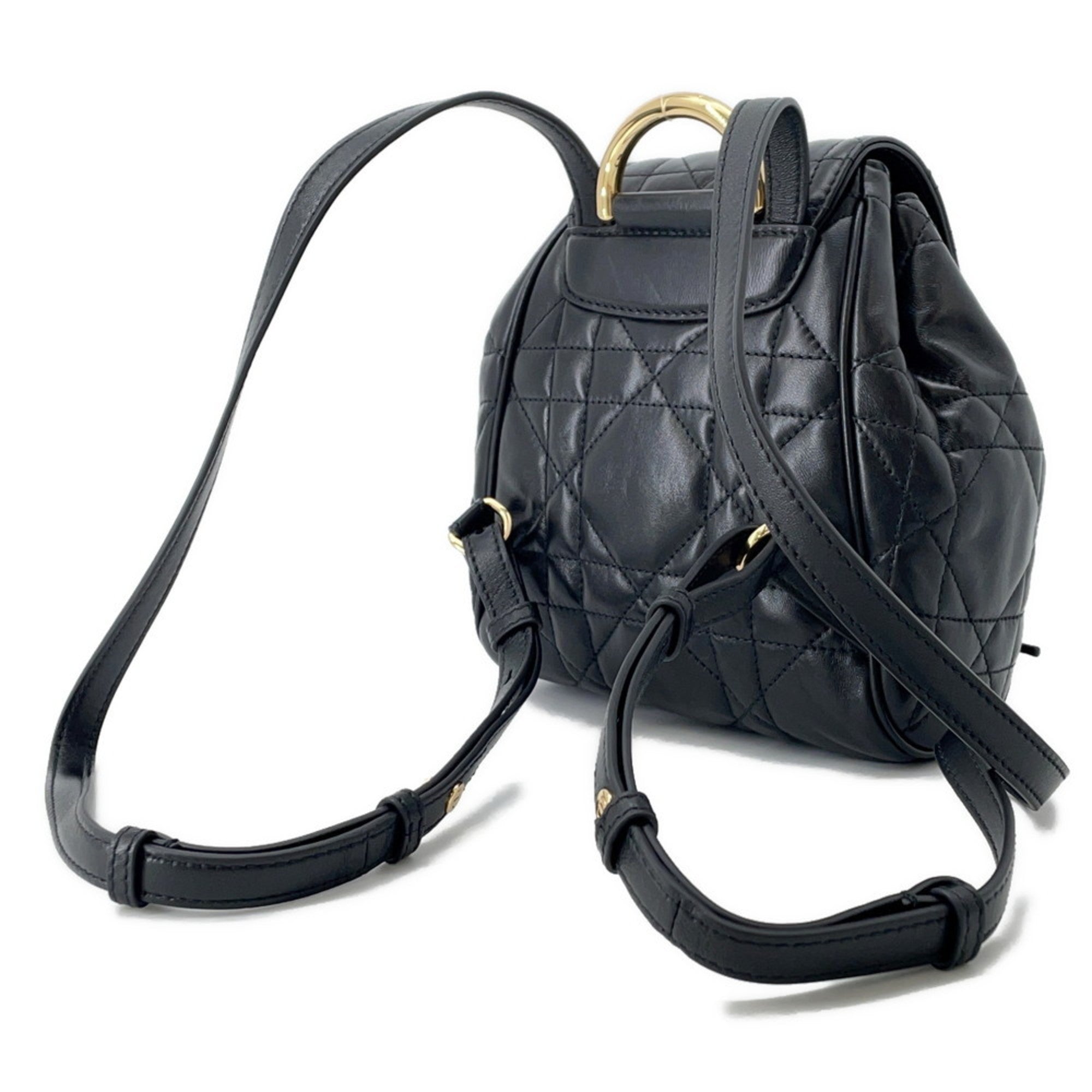 Christian Dior Black Leather Backpack Leather