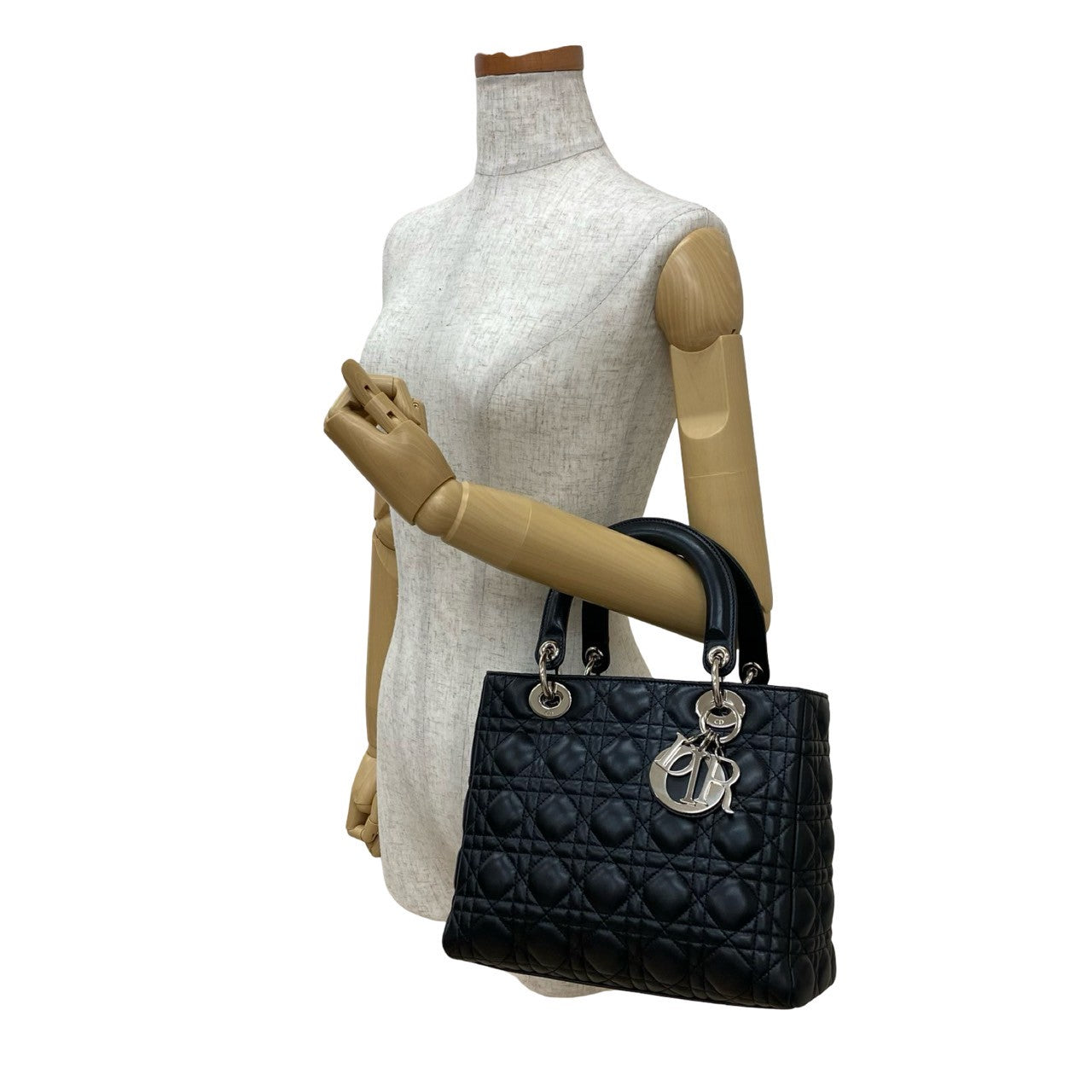 Dior Handbag lambskin black Lady Dior