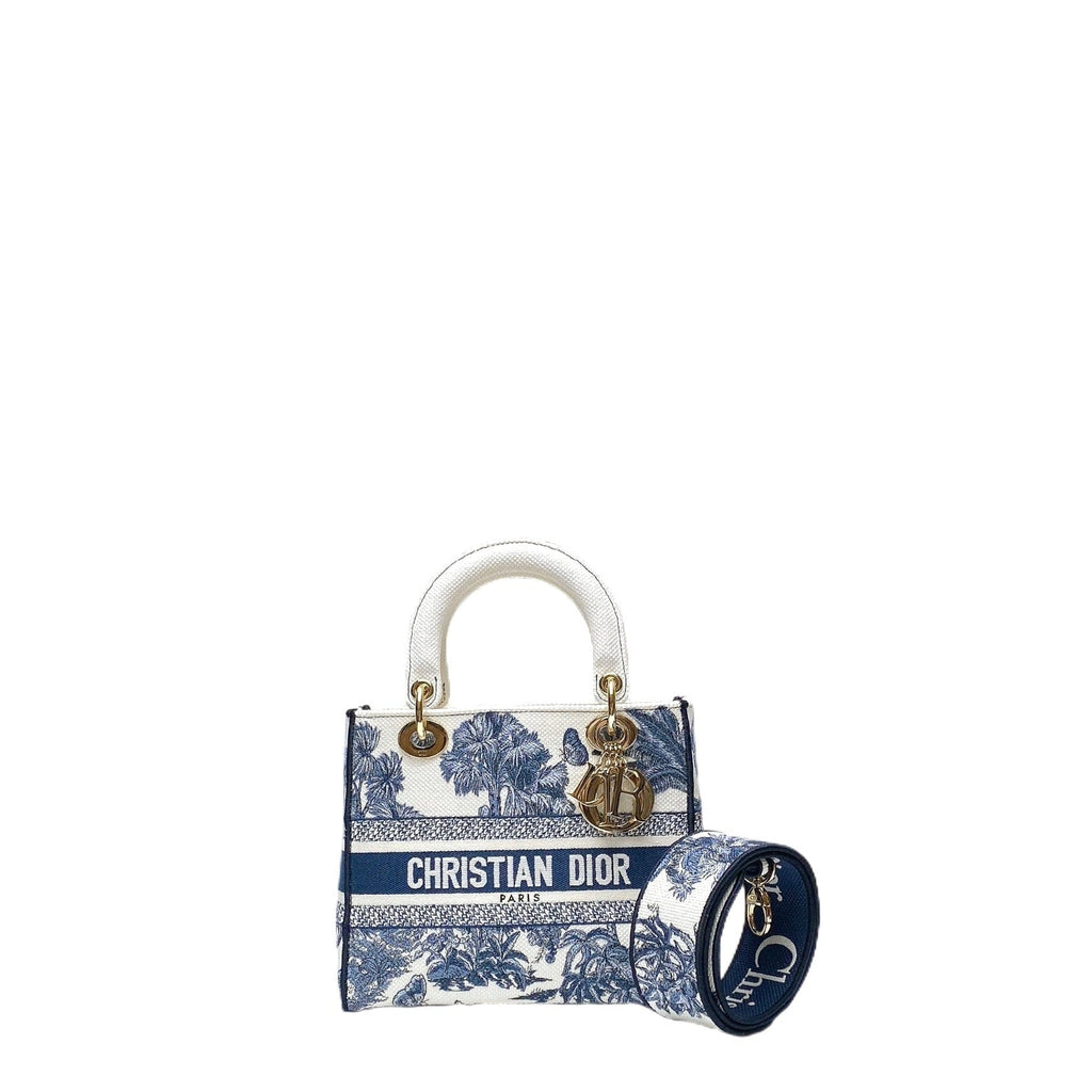 Dior Lady Dior Lou Canvas Handbag