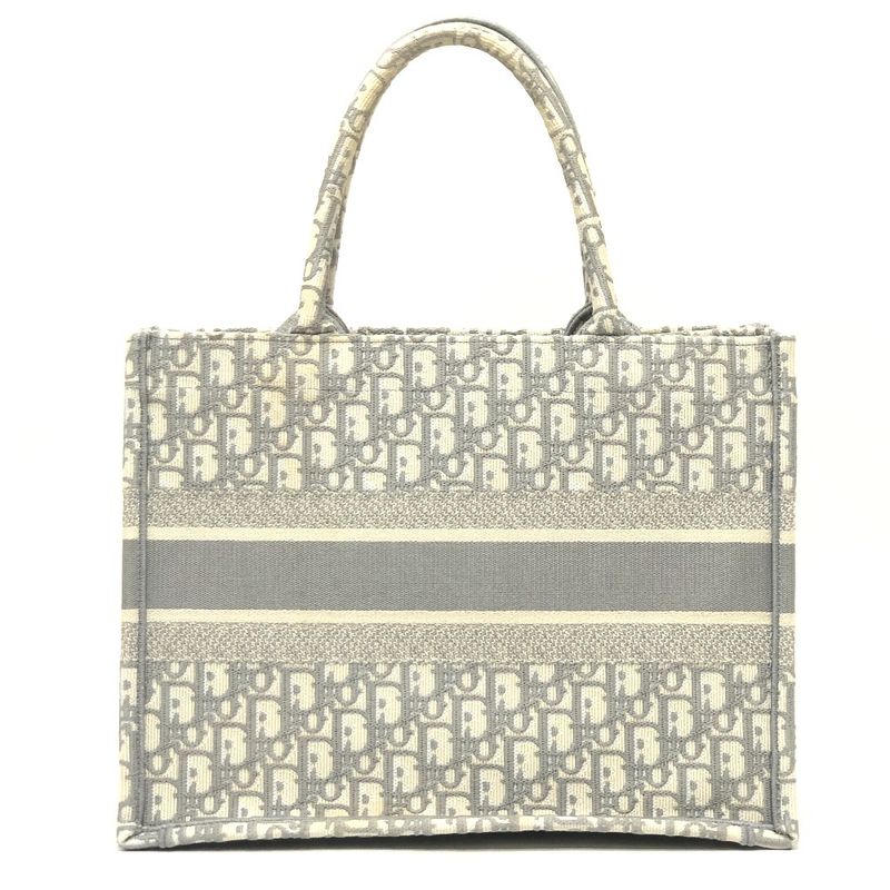 Dior Tote Bag Book Medium Canvas Gray