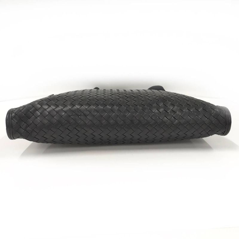 Bottega Veneta 2-Way Shoulder Bag Business Intrecciato Leather Black