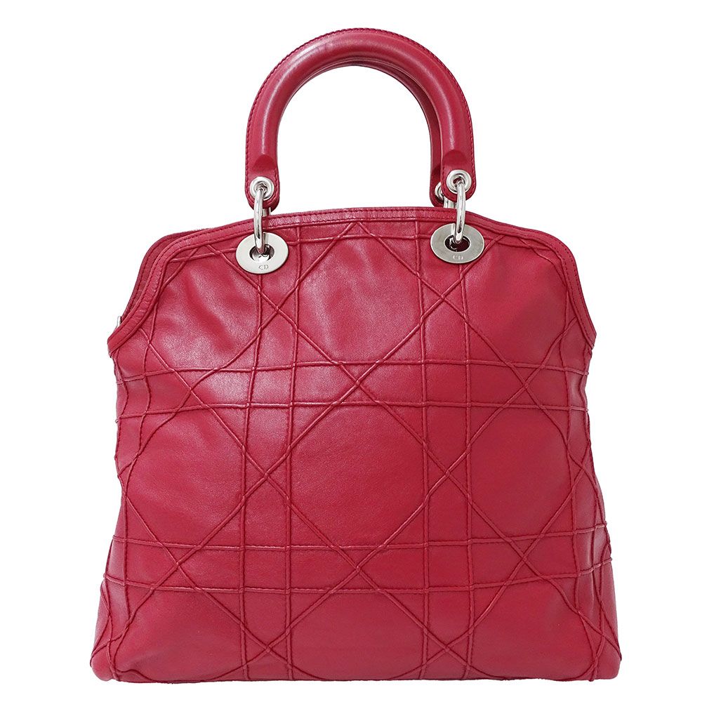 Dior Bag Shoulder 2-Way Leather Granville Wine Red