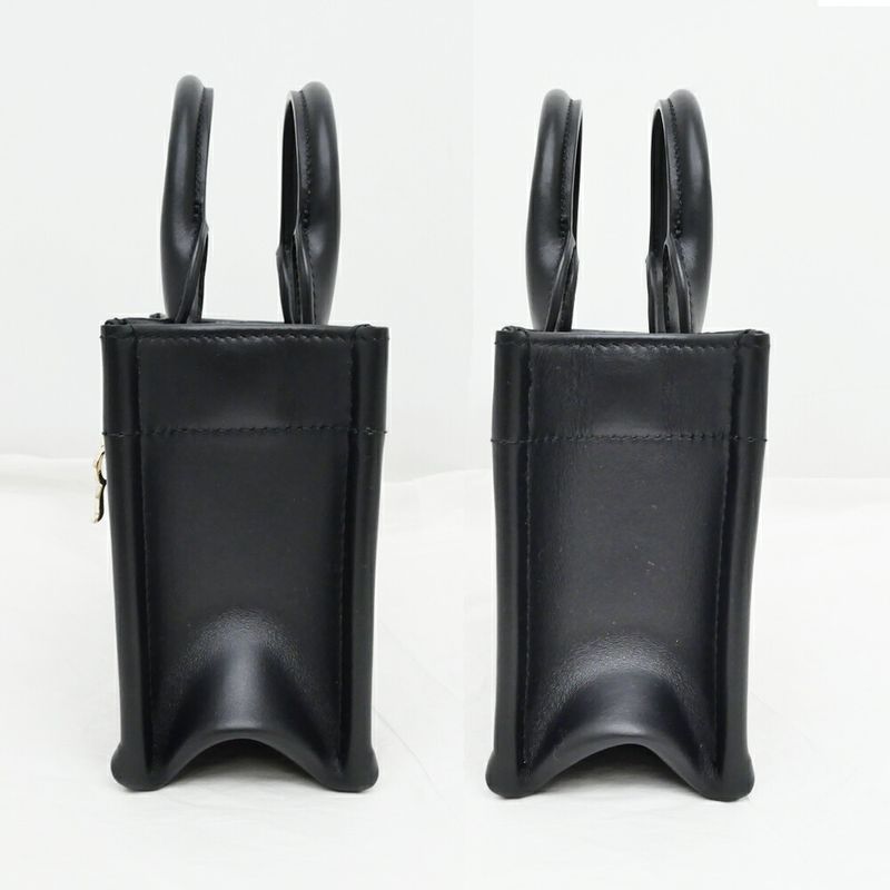 Dior Book Tote Handbag Mini Shoulder Macro Kana Jukafu Black Whp