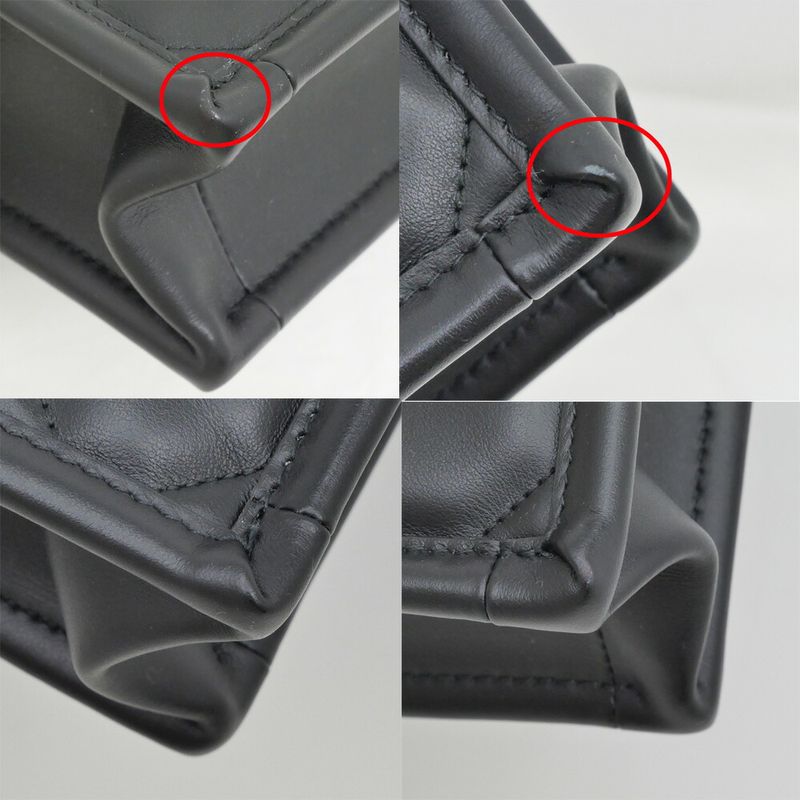 Dior Book Tote Handbag Mini Shoulder Macro Kana Jukafu Black Whp