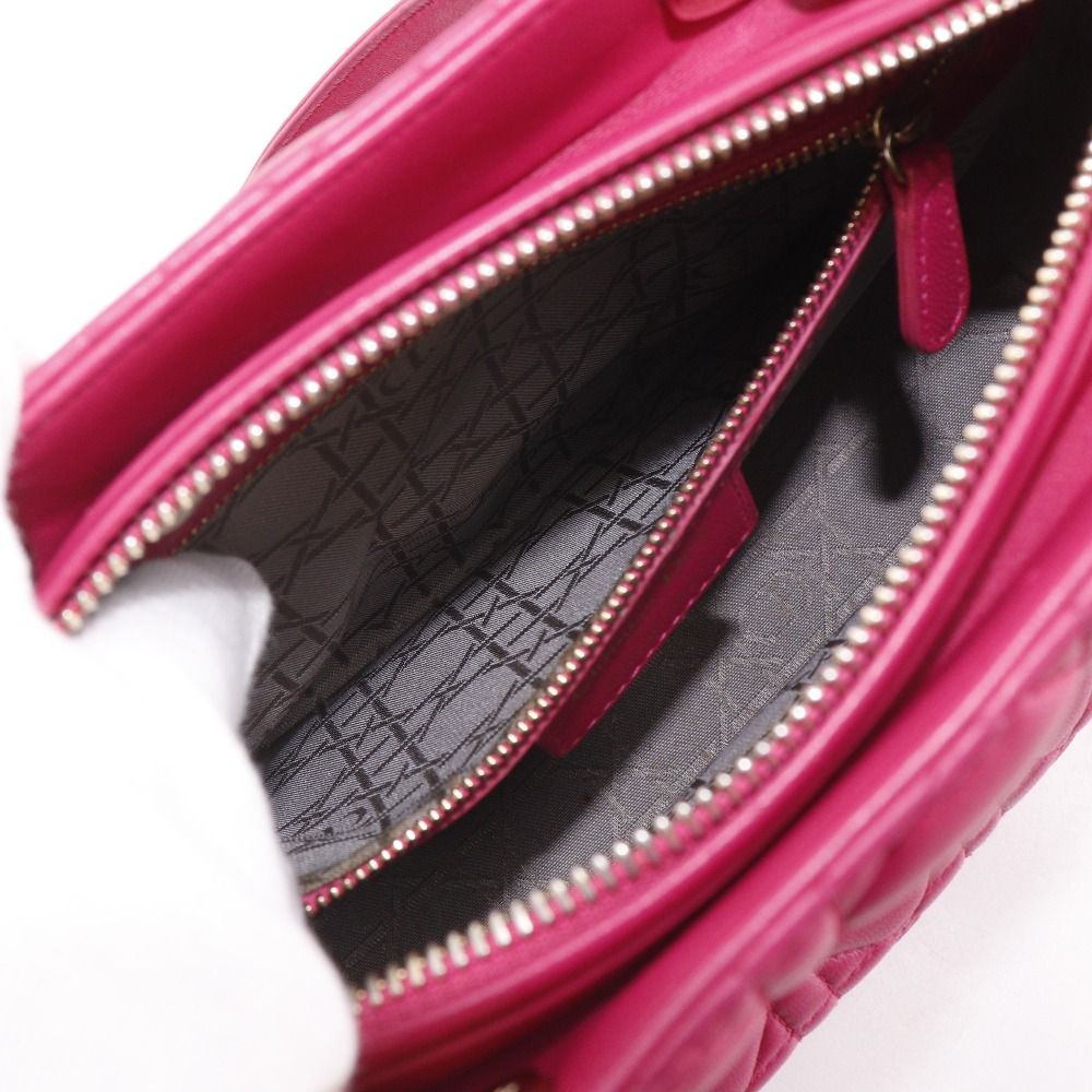 Dior Christian Cannage Lambskin Pink Handbag