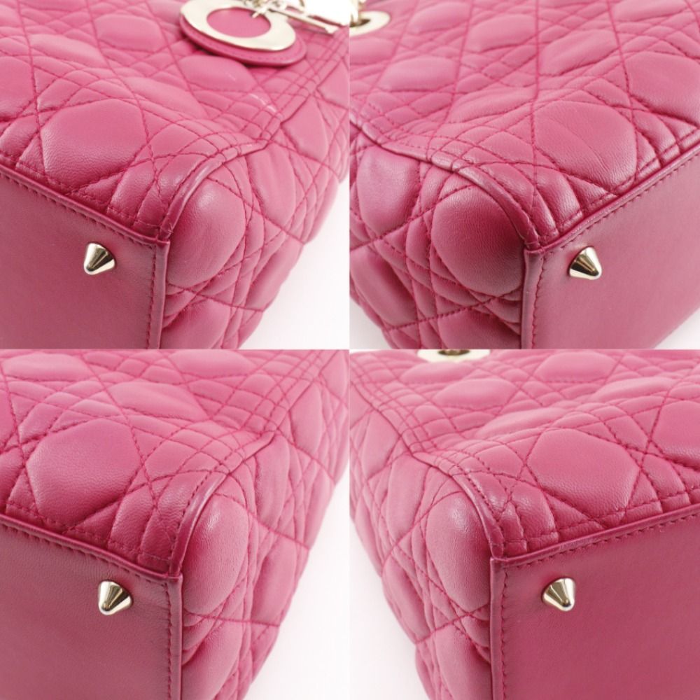 Dior Christian Cannage Lambskin Pink Handbag