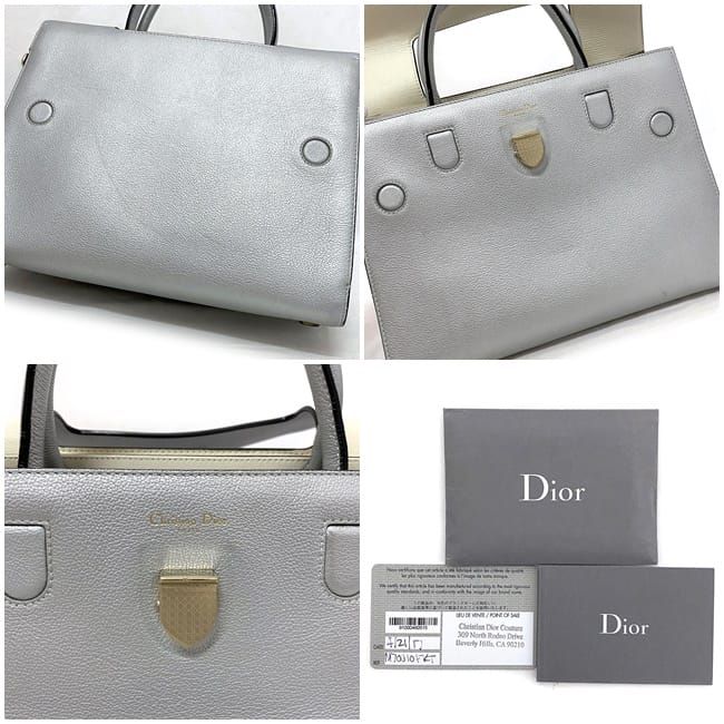 Dior 2-Way Bag Silver Gold