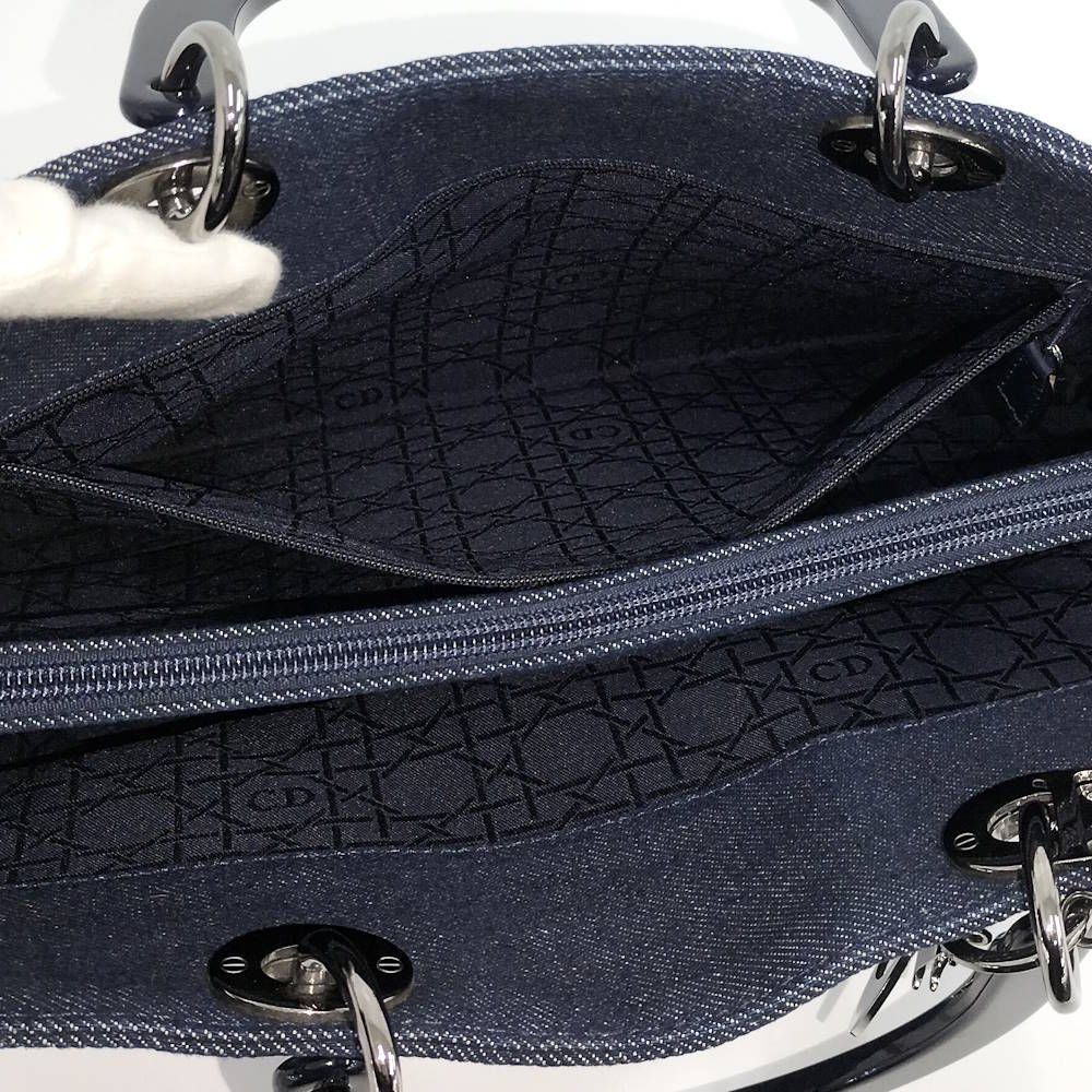Dior Lady Handbag Denim Blue