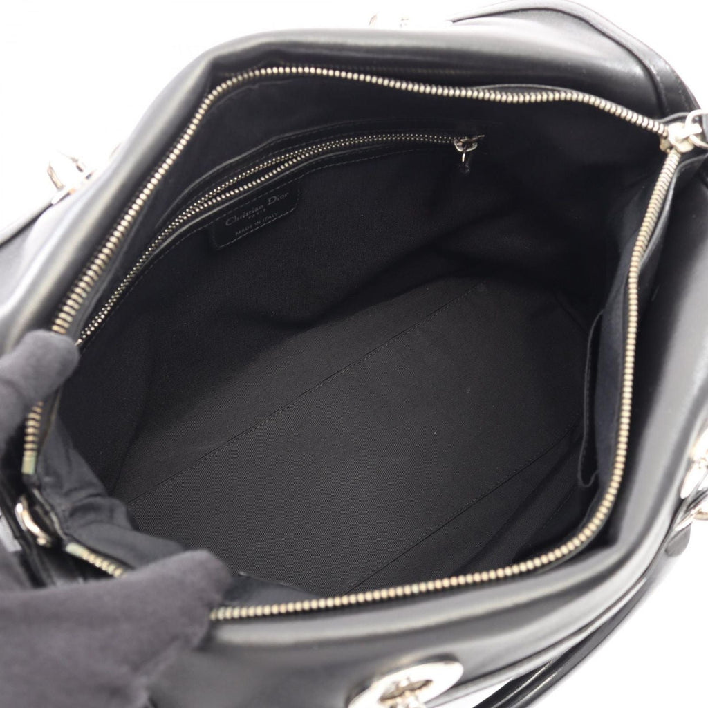 Dior Handbag Granville Cannage 2-Way Black Leather