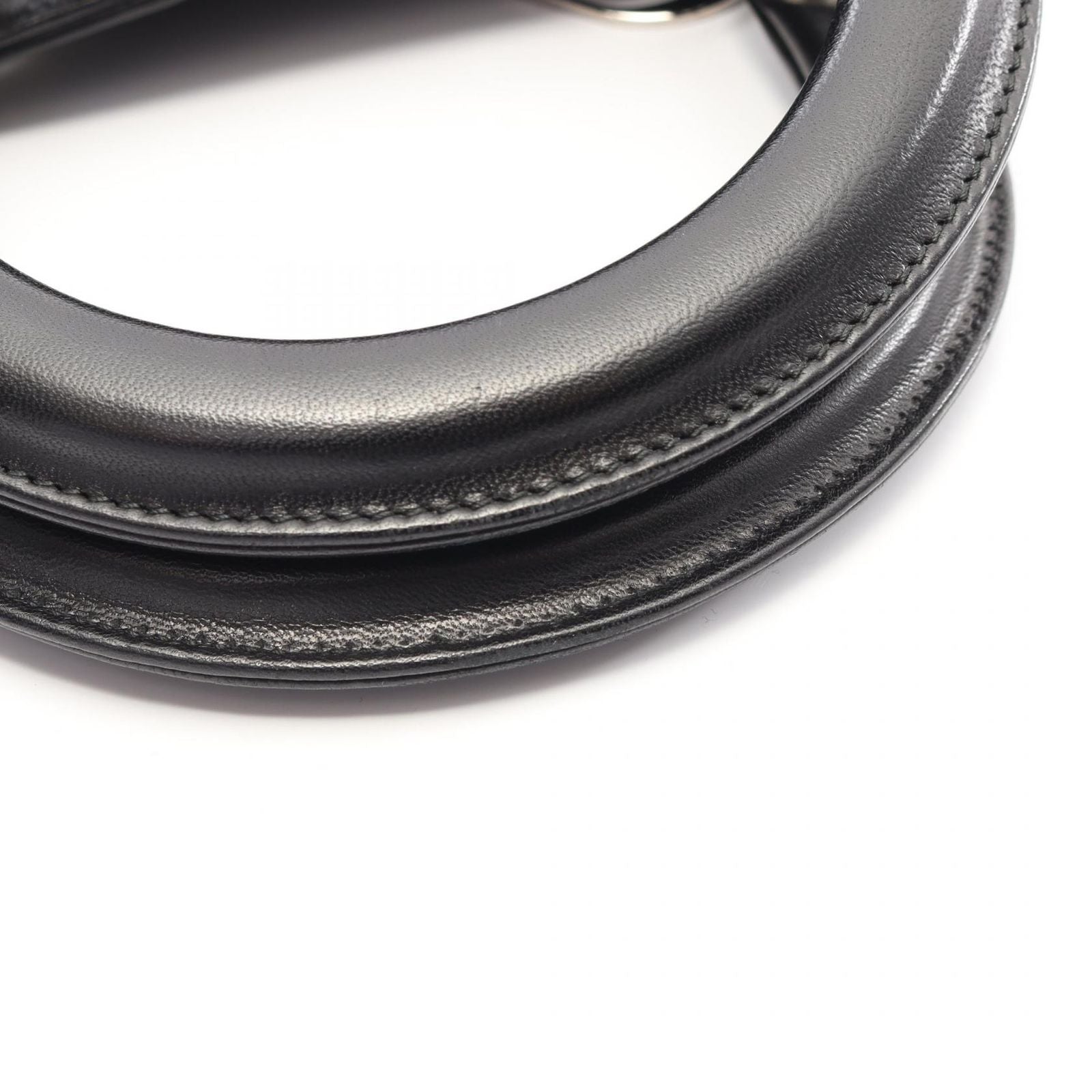 Dior Handbag Granville Cannage 2-Way Black Leather