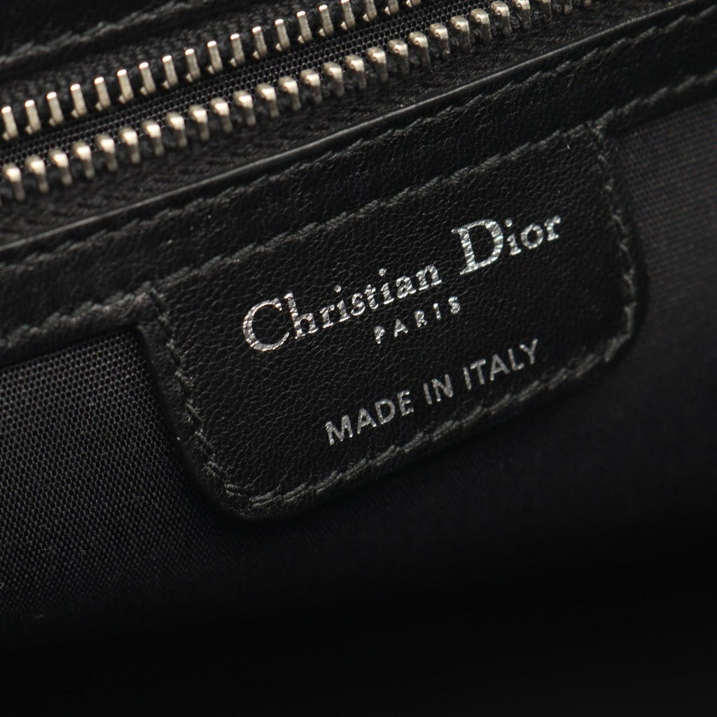 Dior Handbag Granville Cannage 2-Way Black Leather