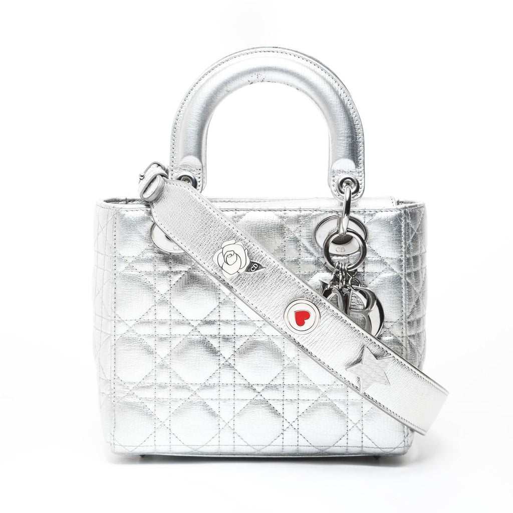 Dior Handbag Lady Cannage Metallic