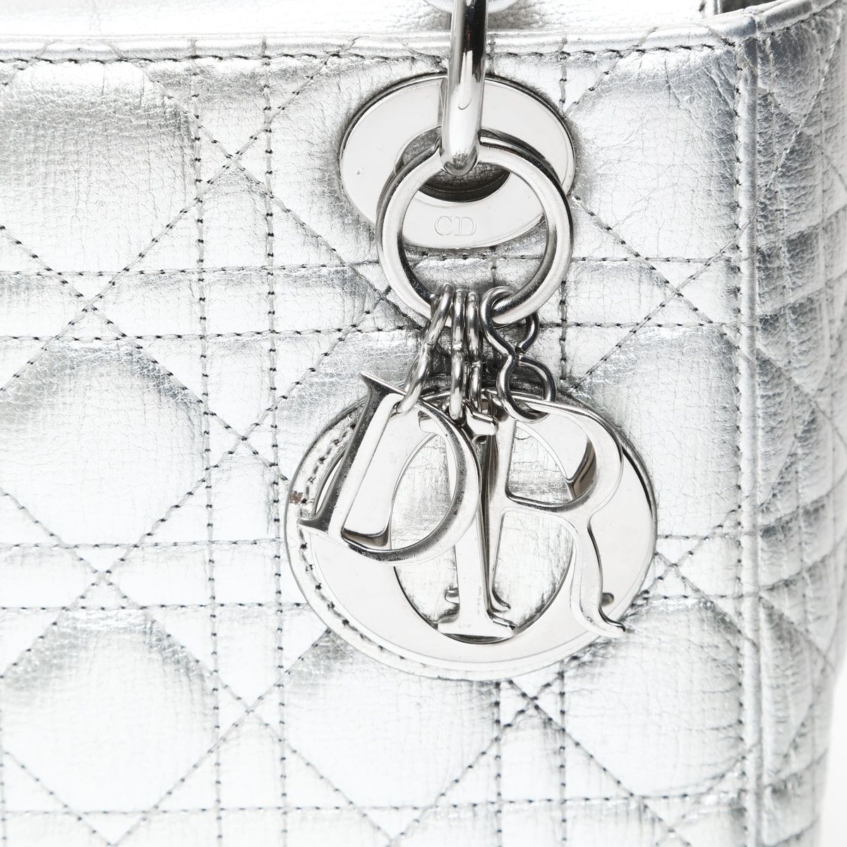 Dior Handbag Lady Cannage Metallic