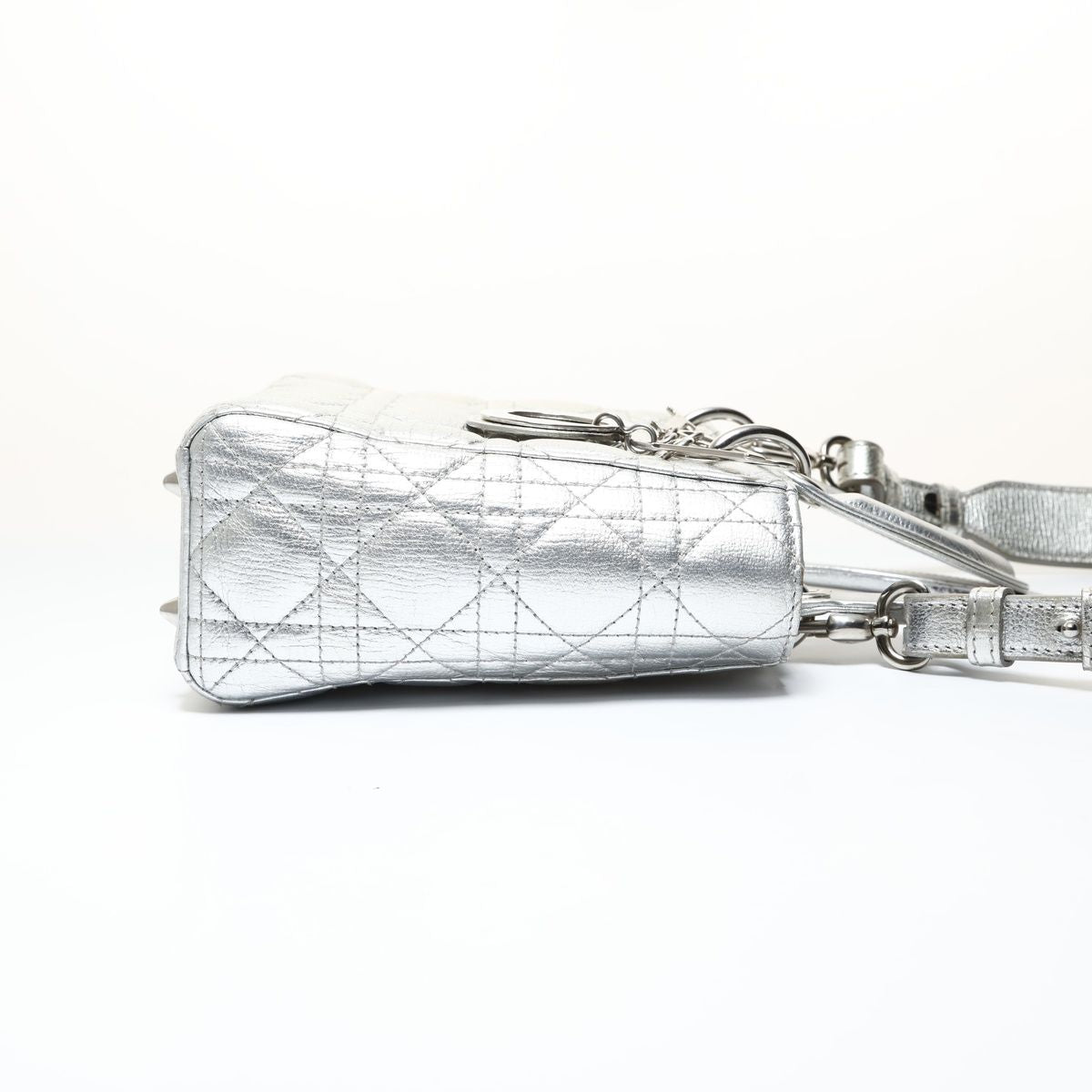 Dior Handbag Lady Cannage Metallic