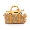Dior Handbag Rango 26 Yellow Canvas Leather Black