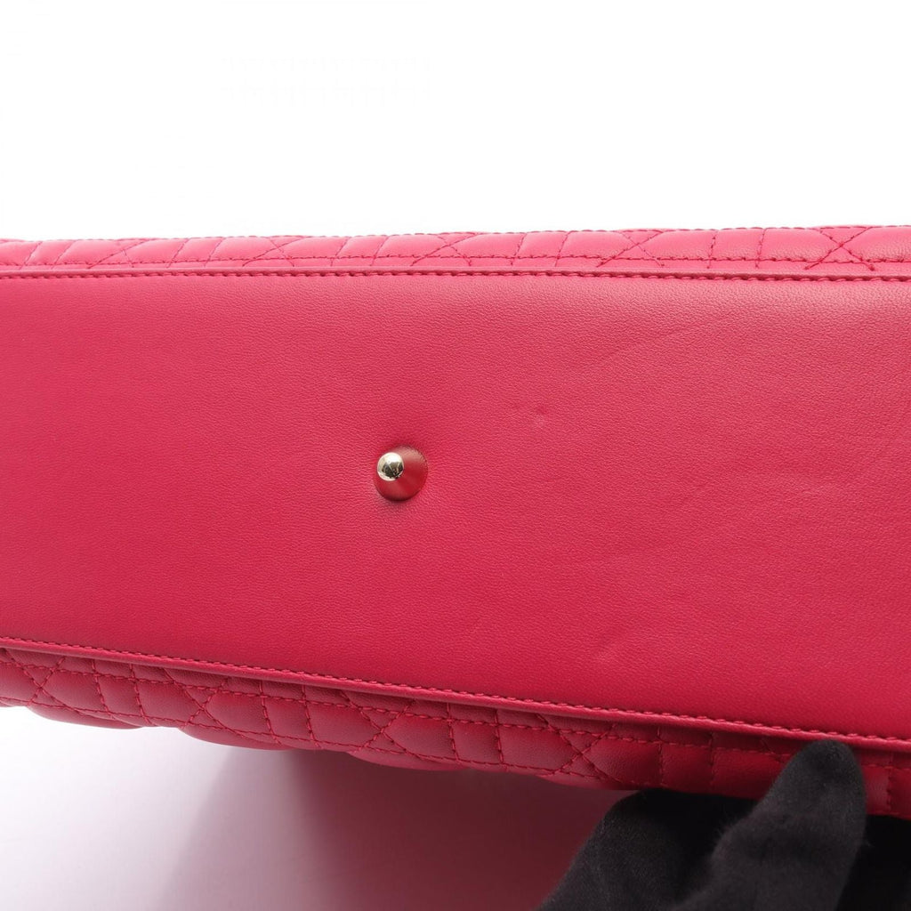 Dior Handbag Lady Dior Large Cannage 2-Way Pink Leather Lady Dior Tote