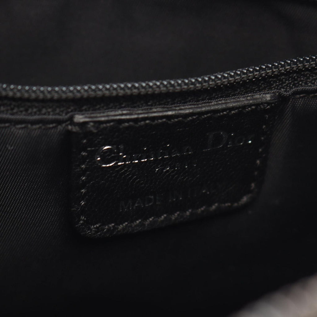 Dior Shoulder Bag Black Canvas Leather Trotter