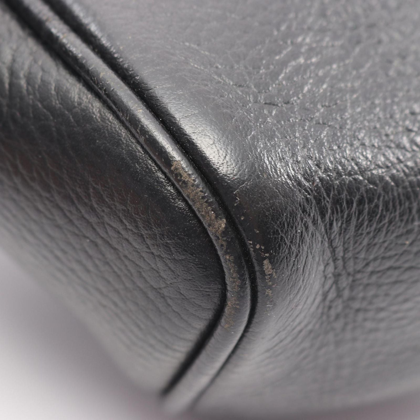 Dior Handbag CD 2-Way Black Leather CD Logo Hand