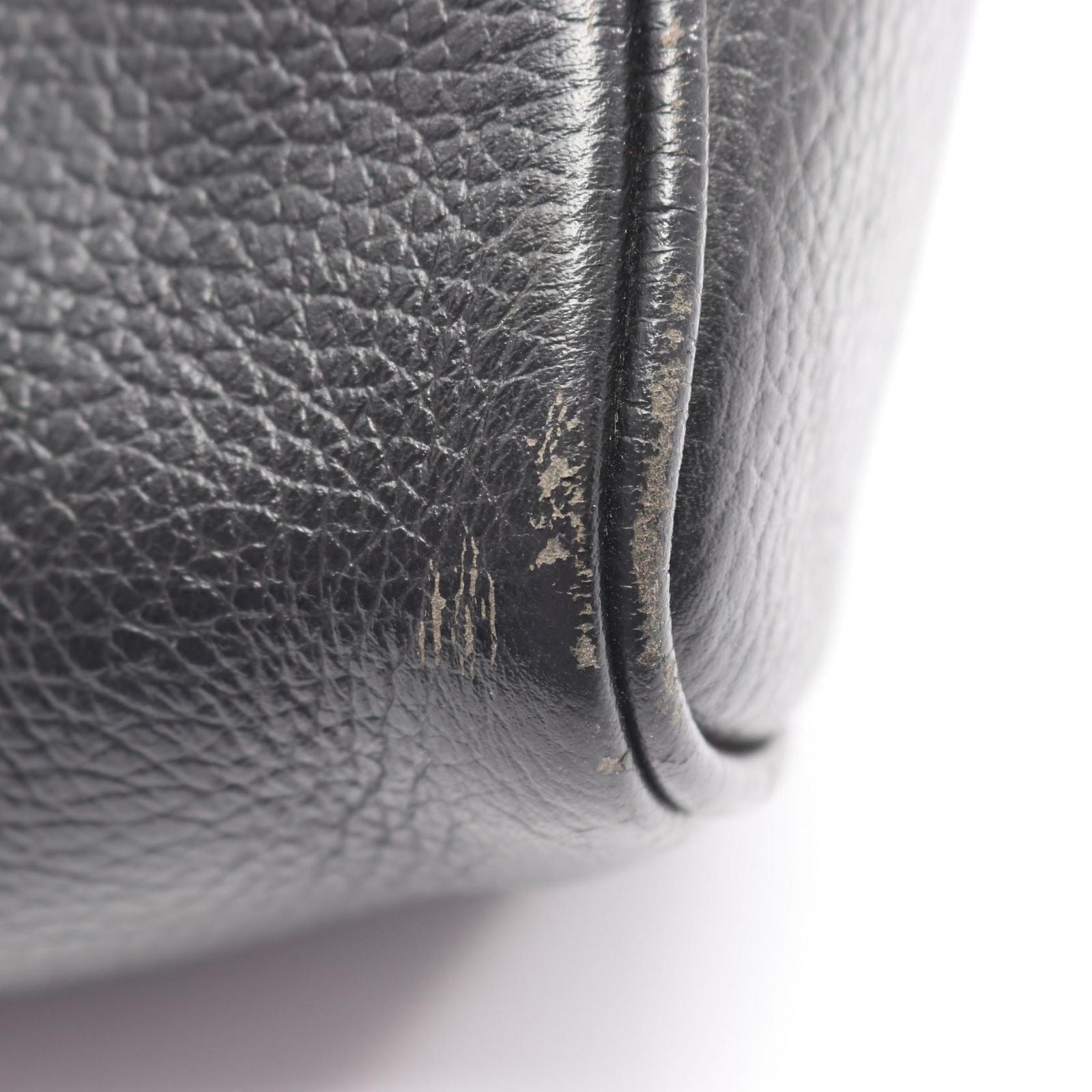 Dior Handbag CD 2-Way Black Leather CD Logo Hand