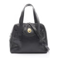 Dior Handbag CD 2-Way Black Leather CD Logo Hand