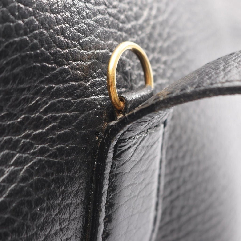 Dior Handbag CD 2-Way Black Leather CD Logo Hand