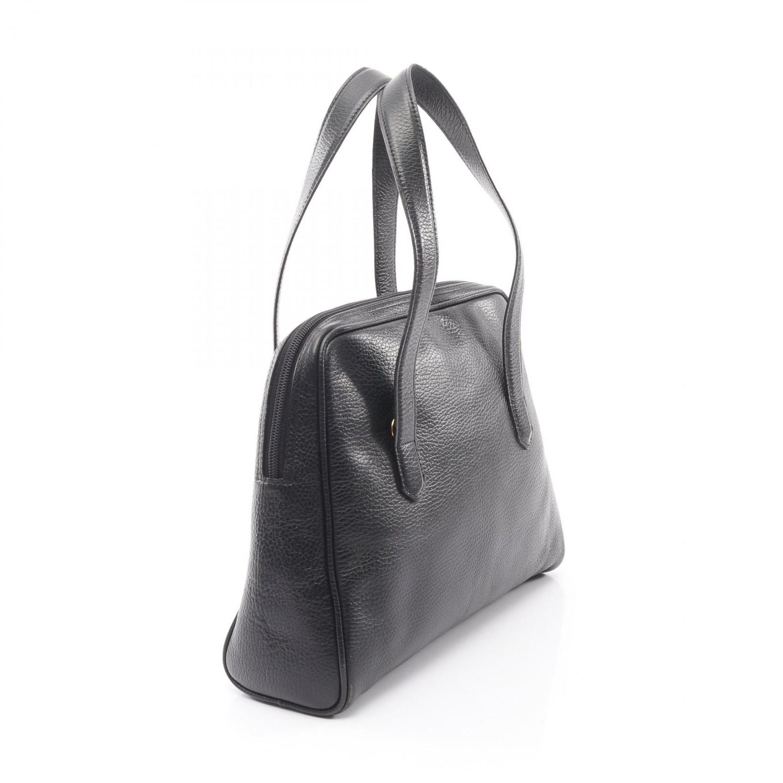 Dior Handbag CD 2-Way Black Leather CD Logo Hand