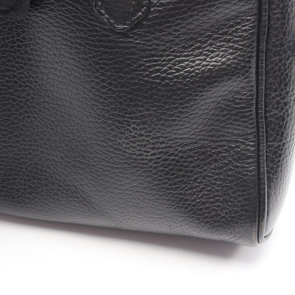 Dior Handbag CD 2-Way Black Leather CD Logo Hand