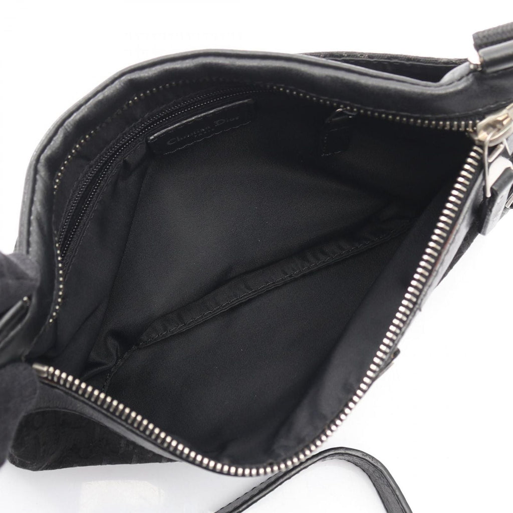 Dior Shoulder Bag Street Chic Trotter Black Canvas Leather