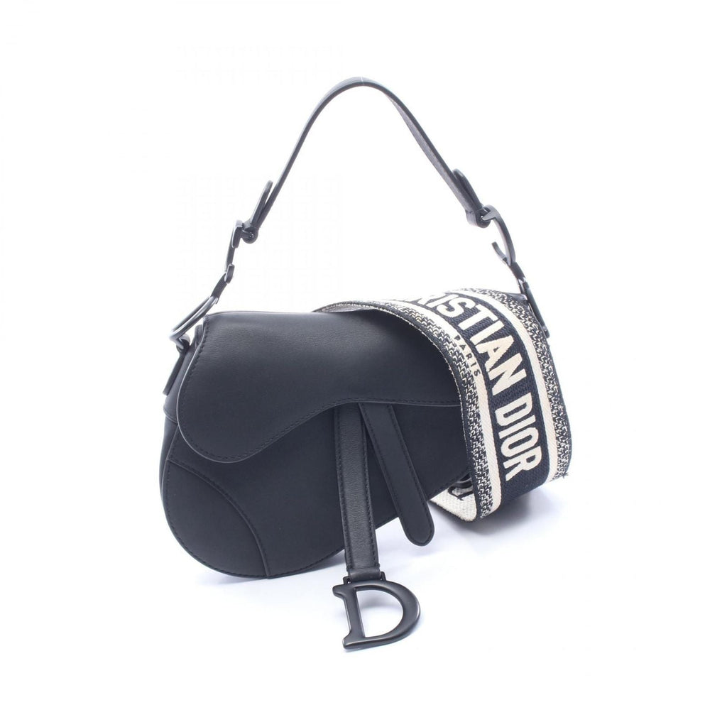 Dior Handbag Saddle Mini Black Leather Bag