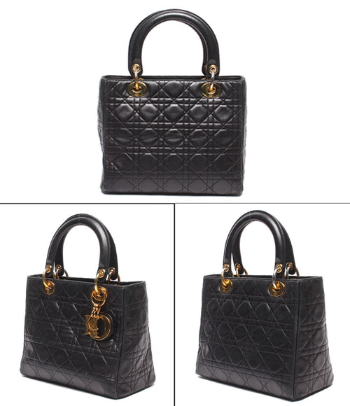 Dior 2-Way Shoulder Bag Dio Cannage LadyChristian