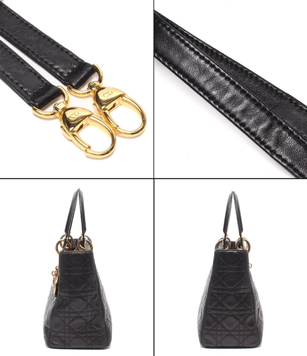 Dior 2-Way Shoulder Bag Dio Cannage LadyChristian