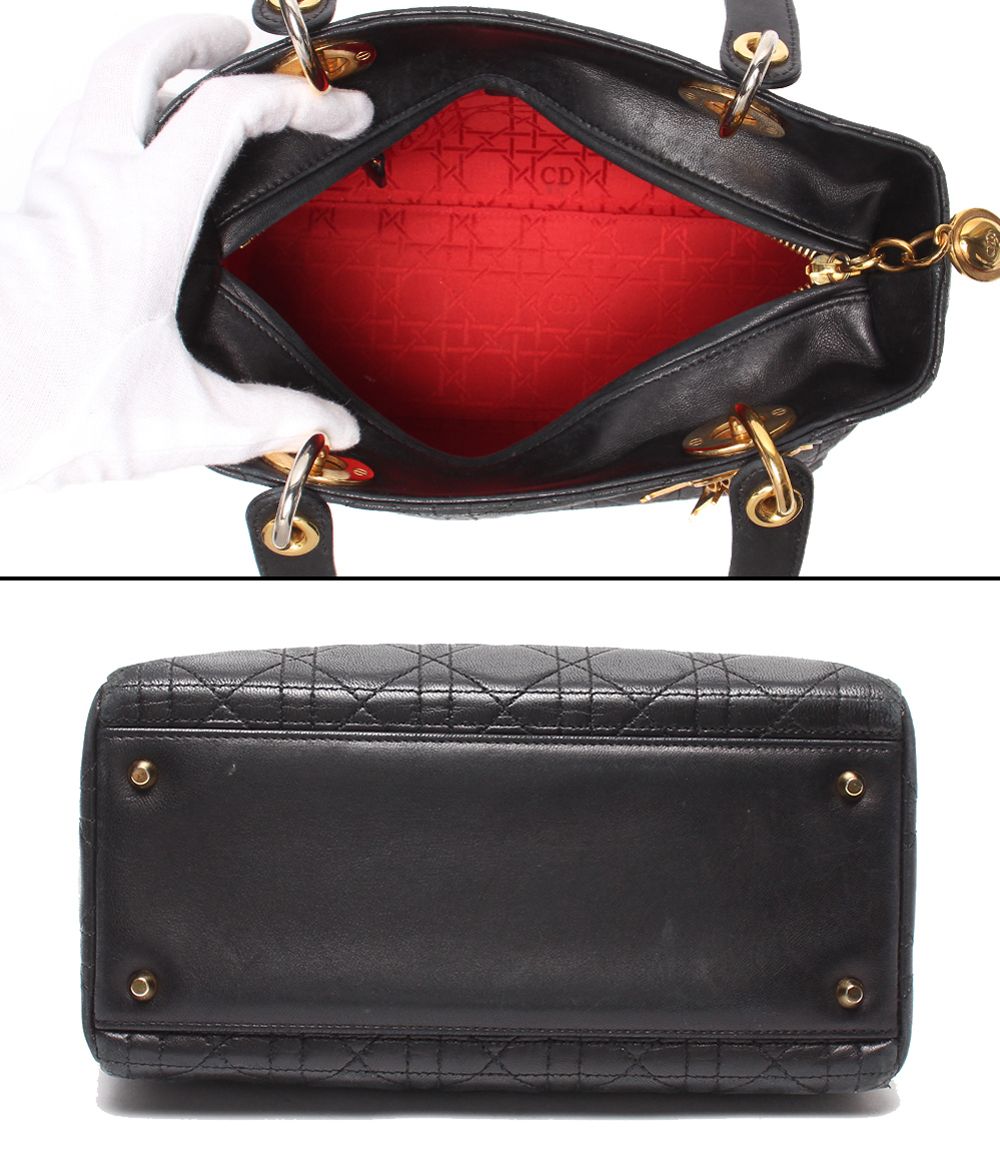 Dior 2-Way Shoulder Bag Dio Cannage LadyChristian