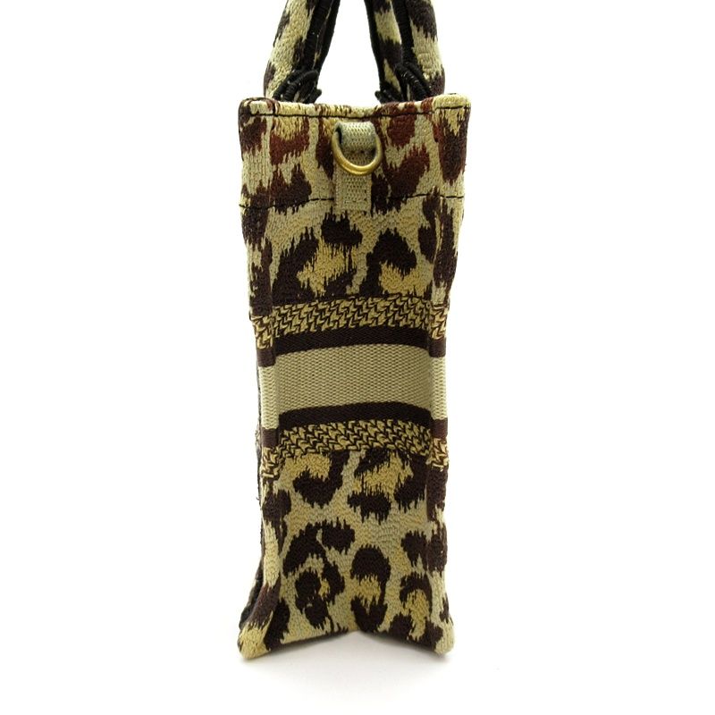 Dior Book Tote Mini Phone Canvas Handbag Leopard