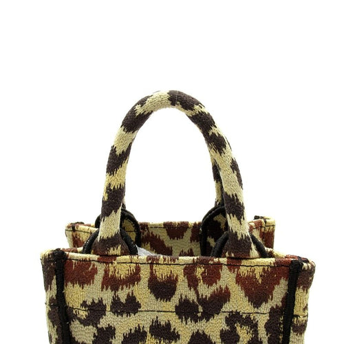 Dior Book Tote Mini Phone Canvas Handbag Leopard
