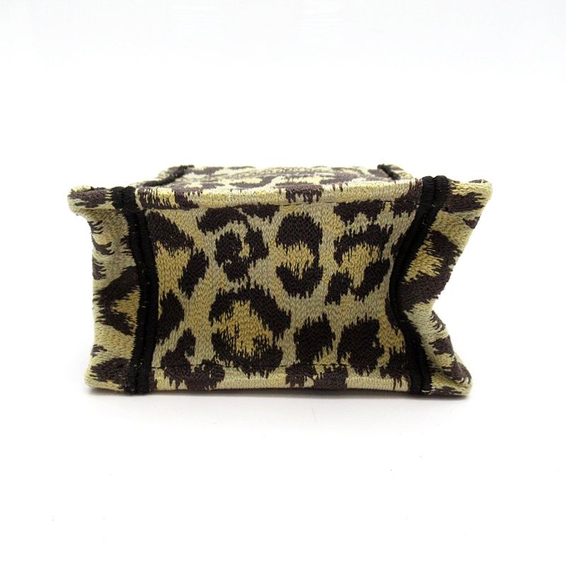 Dior Book Tote Mini Phone Canvas Handbag Leopard