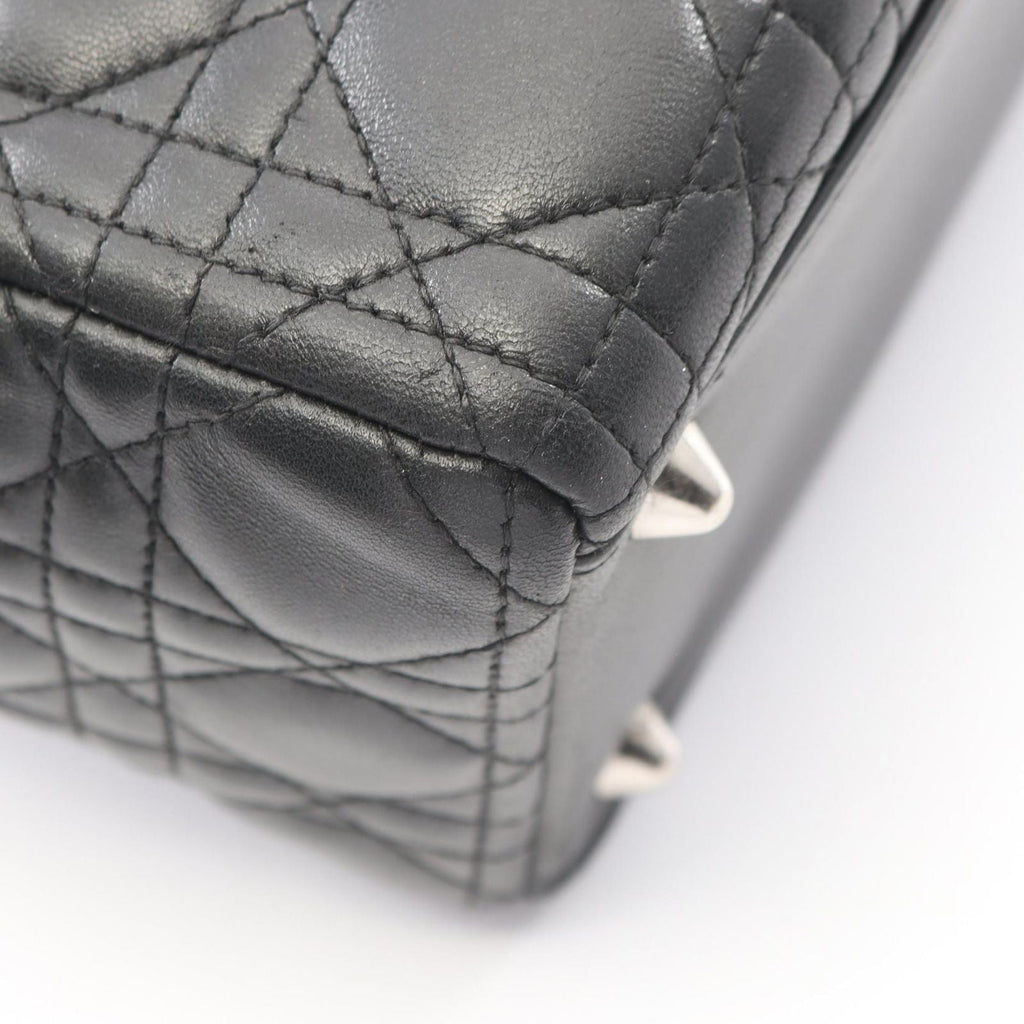 Dior Handbag Lady Dior Large Cannage Black Leather Lady Dior 2-Way Tote