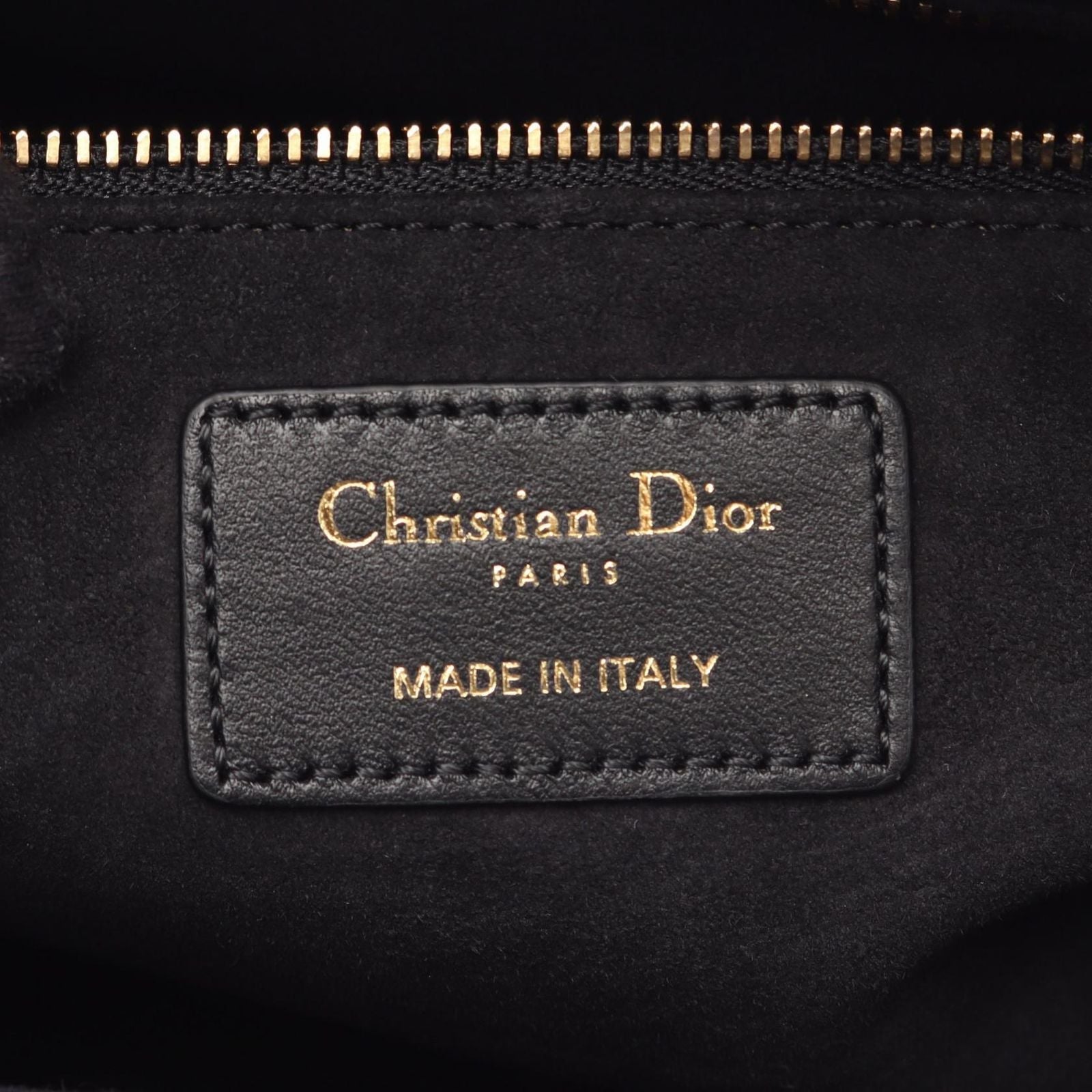 Dior Handbag Lady Dior Cannage 2-Way Black Leather Tote