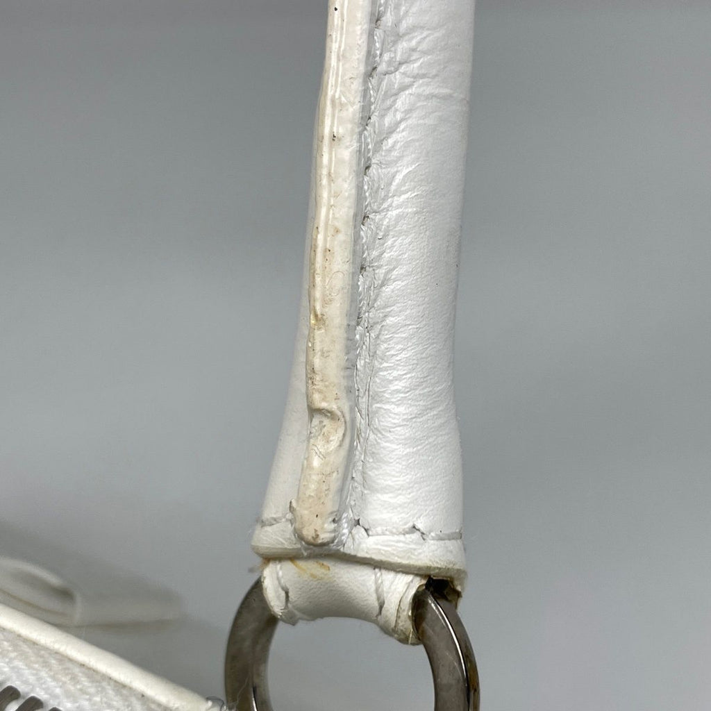 Dior Logo Handbag Flight Line Leather White