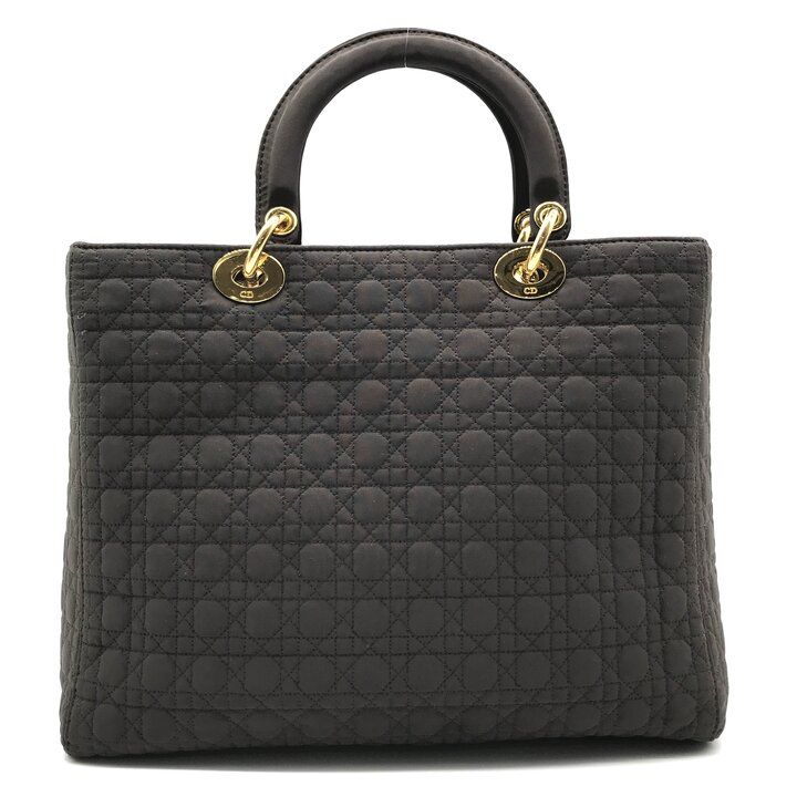 Dior Lady Cannage Nylon Hand Purse Brown