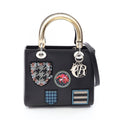 Dior Handbag Lady Dior 2-Way Black Multi Leather Tote