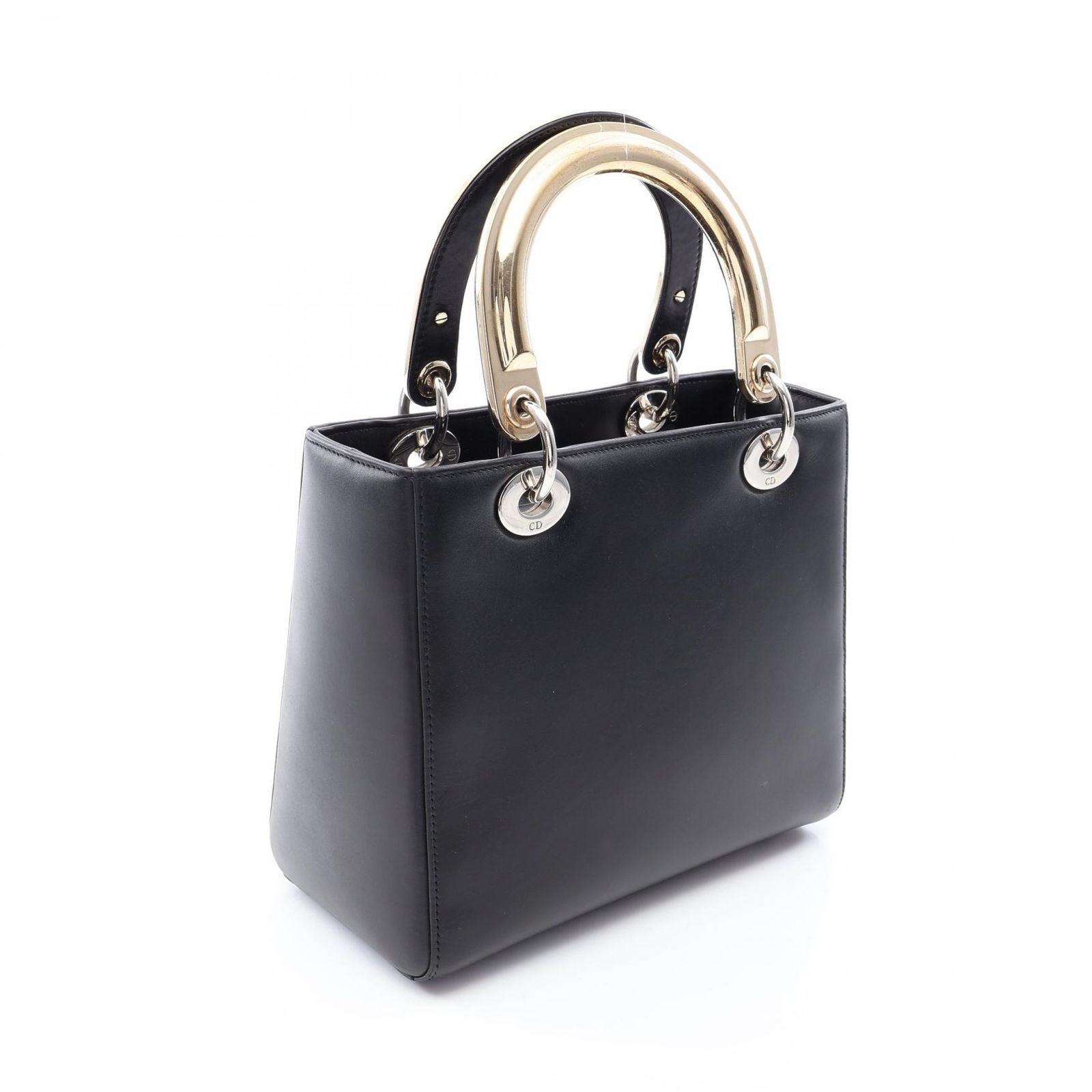 Dior Handbag Lady Dior 2-Way Black Multi Leather Tote