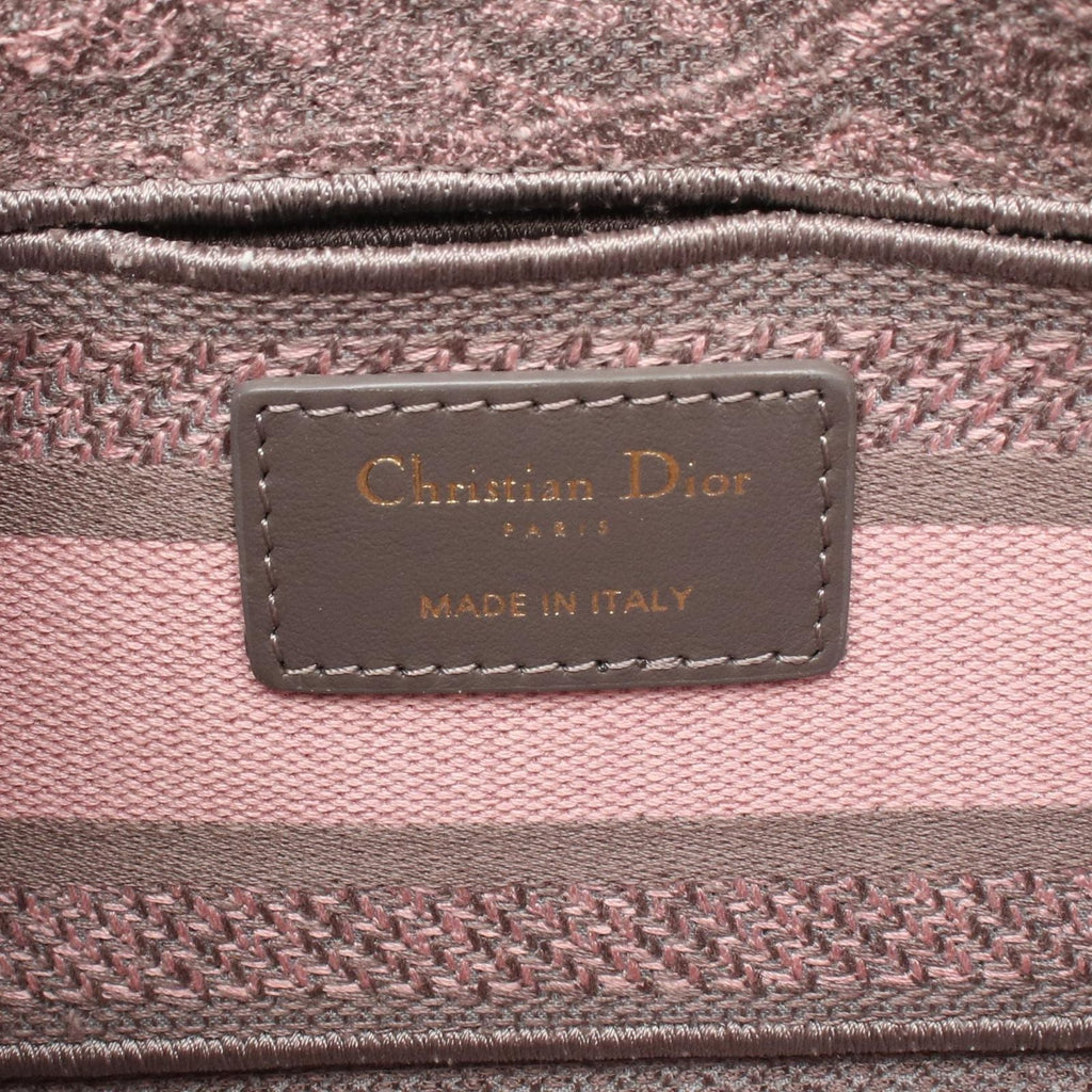 Dior Handbag Lady D-Joy 2-Way Pink Gray Canvas