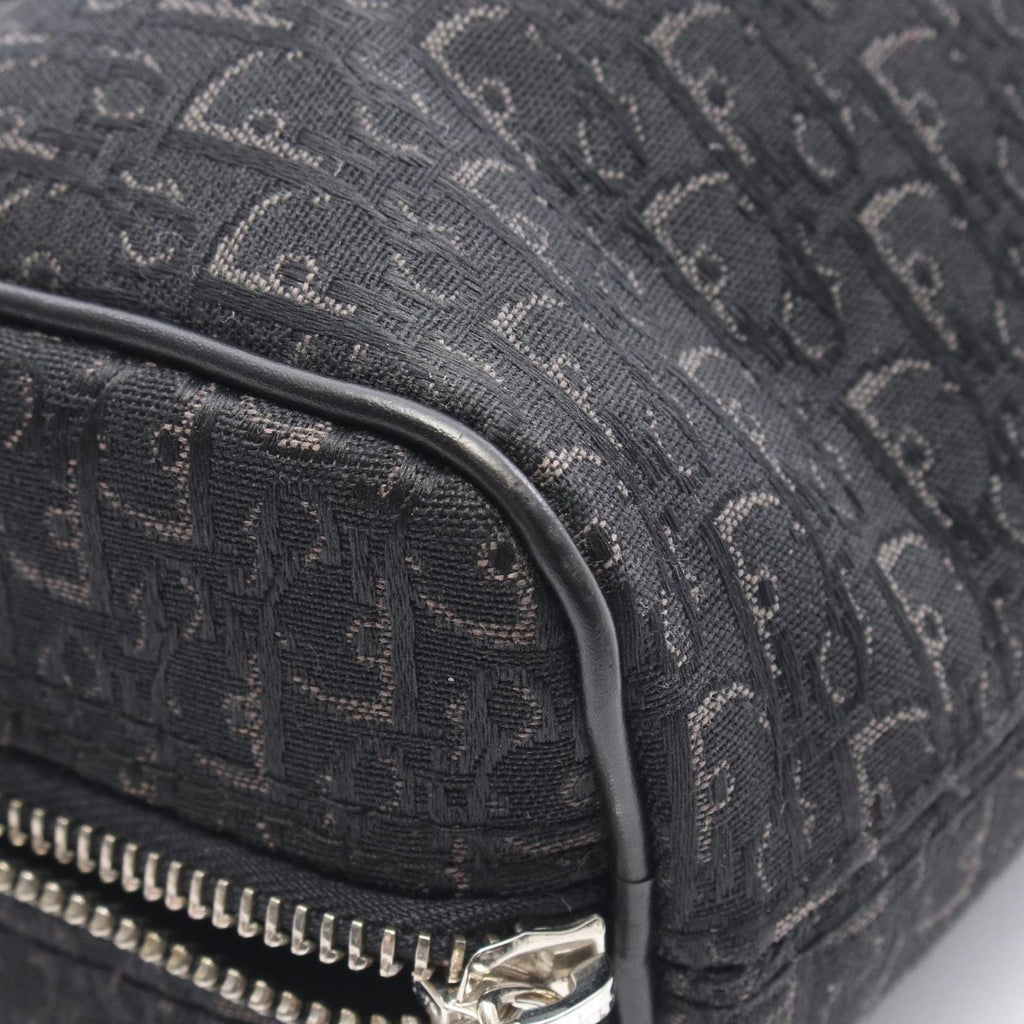 Dior Handbag Street Chic Trotter Black Canvas Leather