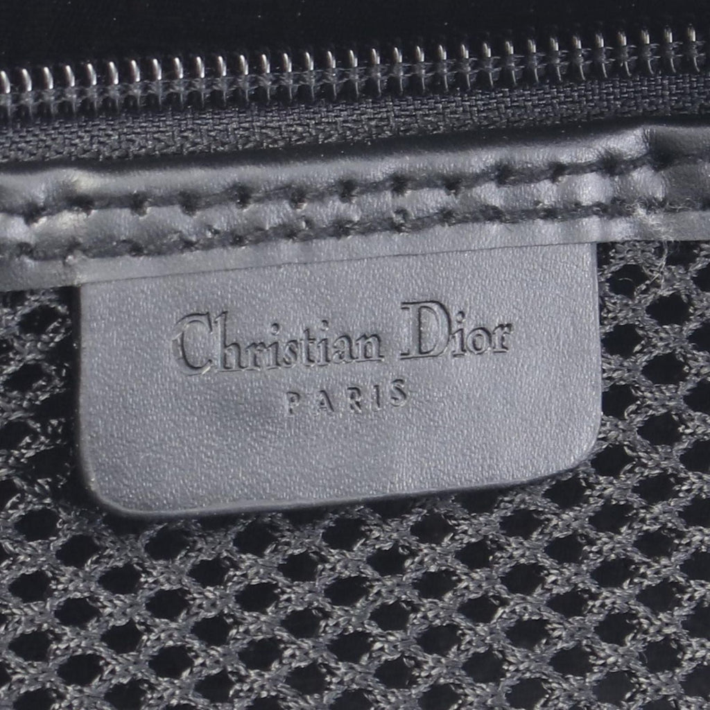 Dior Handbag Street Chic Trotter Black Canvas Leather