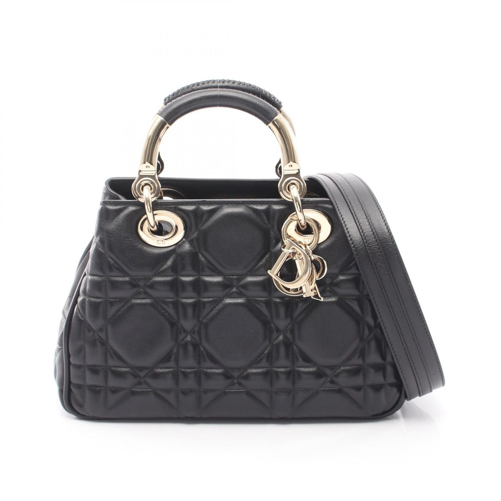 Dior Handbag 95.22 Small 2-Way Black Leather