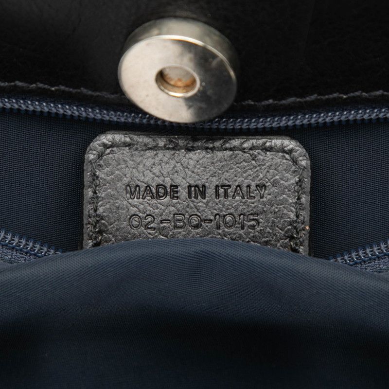 Dior Flight Line Trotter Handbag Gray Orange Denim Leather
